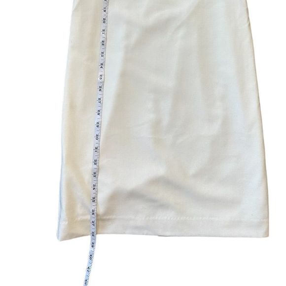 Calvin Klein Cream Zipper Detail Sleeveless Sheath Dress Size 6 - Picture 14 of 16